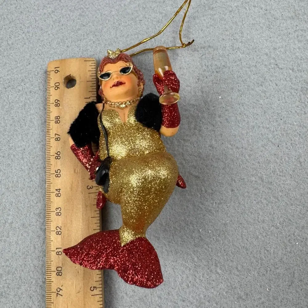 December Diamonds Miss Champagne Mermaid Retired Hard to Find Ornament 2006